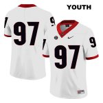 Youth Georgia Bulldogs NCAA #97 Brooks Buce Nike Stitched White Legend Authentic No Name College Football Jersey BHT2654TJ